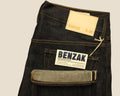 Lakefront Denim Benzak B-02 regular straight jeans in 15.5 oz dark indigo Japanese Kojima selvedge denim