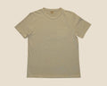 Lakefront Denim Benzak BT-09 vintage off-white cotton jersey t-shirt with a chest pocket and reinforced collar.