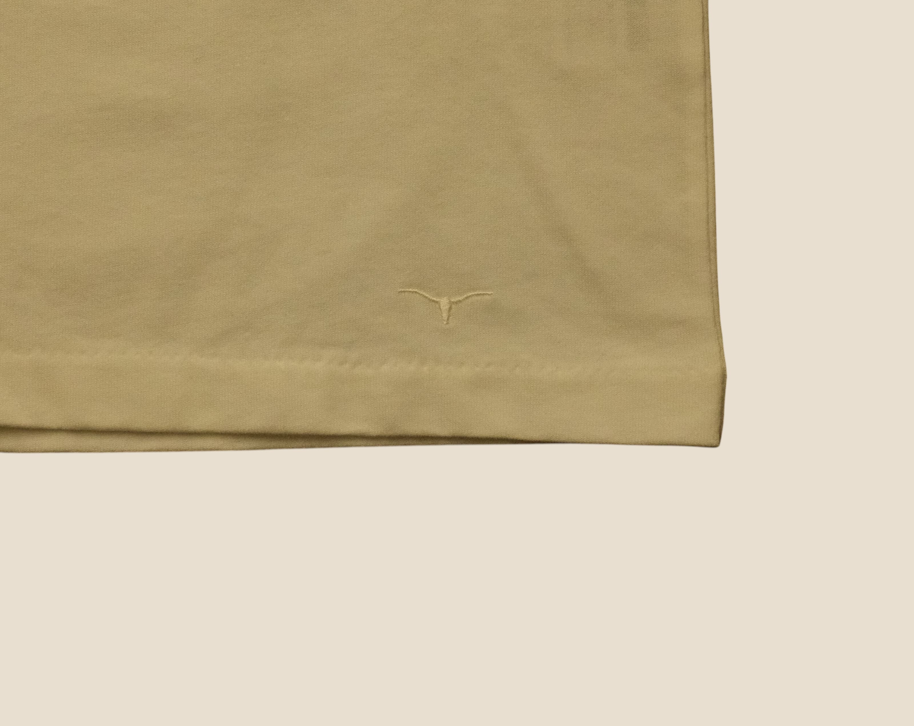 Lakefront Denim Benzak BT-09 vintage tee in off-white cotton jersey with subtle embroidered logo detail