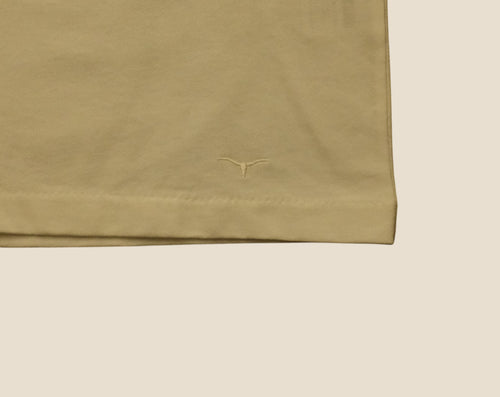Lakefront Denim Benzak BT-09 vintage tee in off-white cotton jersey with subtle embroidered logo detail